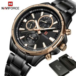 Naviforce Date Day 24Hour System Display Fashion Wrist Watch