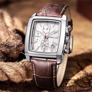A Classic Mens Chronograph Leather Wrist Watch