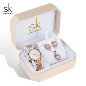Ladies watch with jewelry gift set