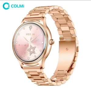 Ladies Metallic Smart watch with call receiving and SMS alerts