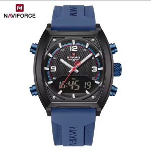 Naviforce Men’s Rubber straps Dual time Fashion Wrist Watch