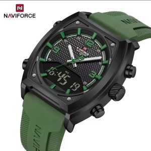 Naviforce Men’s Rubber straps Dual time Fashion Wrist Watch