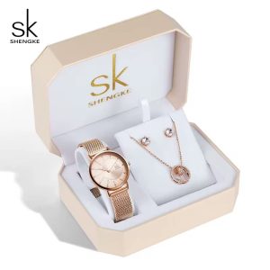 Ladies Watch plus necklace and earrings Gift set
