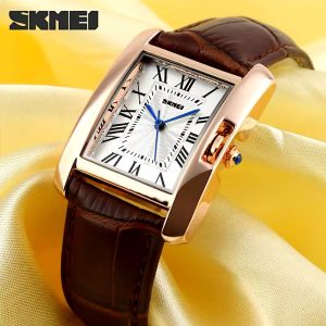 SKMEI Ladies Top Luxury Leather Fashion Wrist Watch