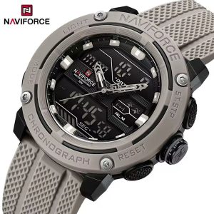 Naviforce Men’s Dual time Rubber straps Wrist Watch