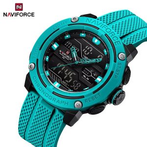 Naviforce Men’s Dual time Rubber straps Wrist Watch