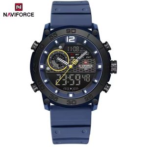 Naviforce Men’s Rubber straps Dual time Fashion Wrist Watch
