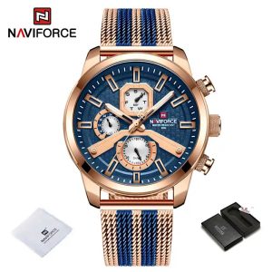 Naviforce Men’s Date Day 24hour System Display Fashion Wrist Watch