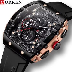 Curren Men’s Rubber straps Chronograph Wrist Watch