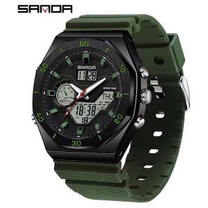 A Classic Dual time 30M water resistant fashion wrist watch