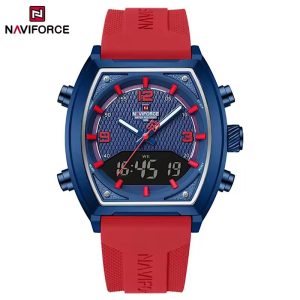Naviforce Men’s Rubber straps Dual time Fashion Wrist Watch